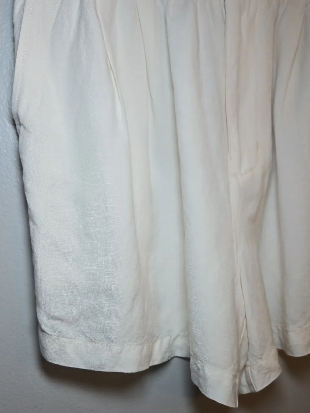 Madewell Linen-Blend Pull-On Paperbag Shorts Pockets  In Lighthouse NWOT